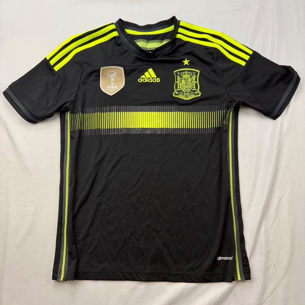 Adidas Soccer Jersey Kids Large Black Neon Spain RFEF World Champions G85347